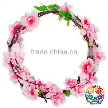 Purple Flower Headband Vintage Wedding Crown Artificial Wreath photo-3