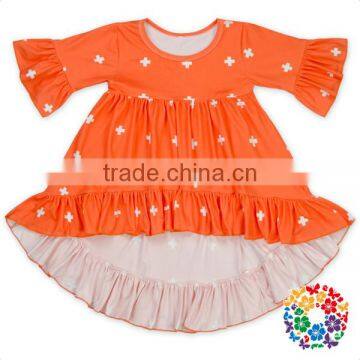 Wholesale Boutique Children Clothing USA Design Custom T Shirt Printing Girls Ruffle Shirts photo-6