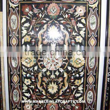 Black Marble Stone Inlay Table Top