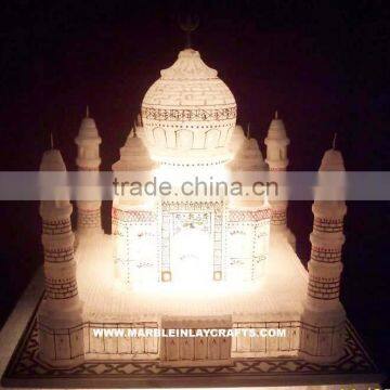 Marble Taj Mahal Model With Lighting Replica