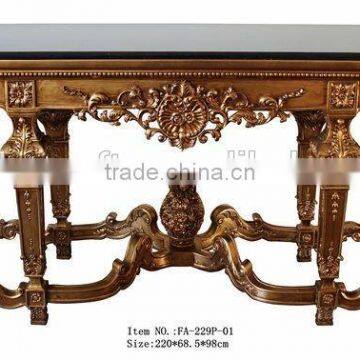 Luxurious Large size console table with black marble