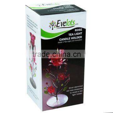 Red Rose Tea Candle Holder Stand Candleholder photo-4