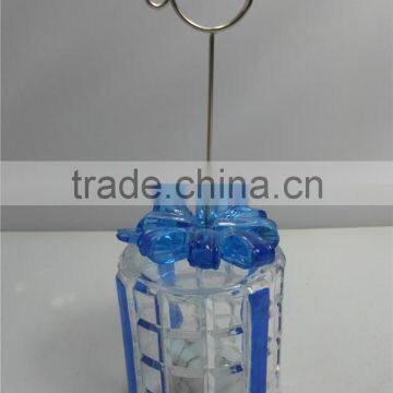 High Quality Hot Sale Acrylic Led Christmas Decor Name Card Holder With Mini Gift Box photo-3