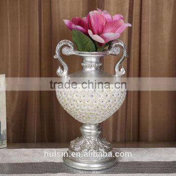 Silver Ceramic Vase With Diamond photo-2