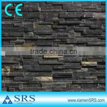 Black decorative stacked stone