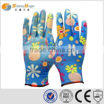 Sunnyhope Chip Colored Pattern Nitirle Utility Gloves photo-3