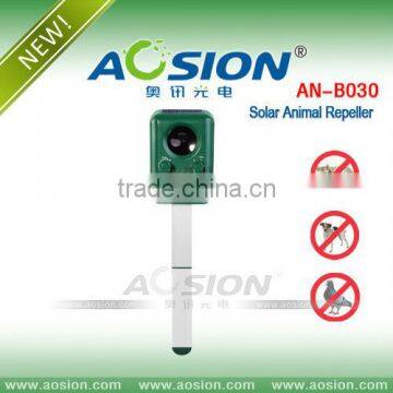 Solar ultrasonic repeller for pest control with LED light