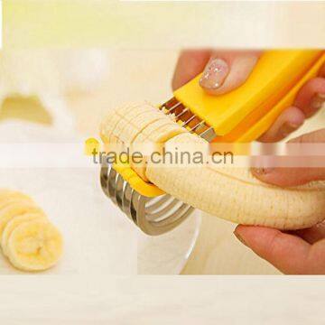 Hot Wholesale Plastic Kitchen Tool Vegetable Fruit Cutter Banana Yellow Slicer Chopper photo-6