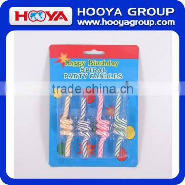 4pcs Multi-colored Spiral Birthday Party Candle
