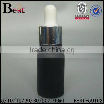 essential oil 10ml 50ml 100ml frosted glass bottle round shape frosted glass bottle black frosted glass dropper bottle