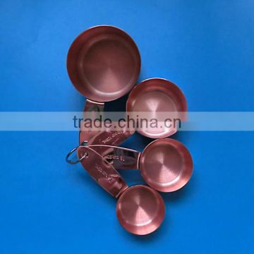 4 Pcs Copper Measuring Cup Spoon Set