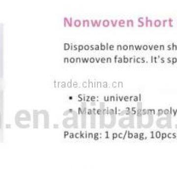Disposable Nonwoven Short Pants With Comforatable Nonwoven Fabrics