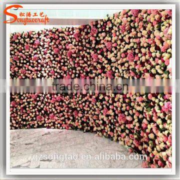 High Quality Artificial Wedding Flower Wall Plastic Flower Wall Wedding Backdrop photo-5