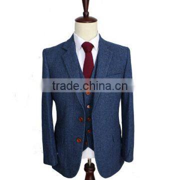 2016 Gentleman Style Custom Made Men Suits Tailor Suit Blazer 3 Piece (Jacket+Pants+Vest)