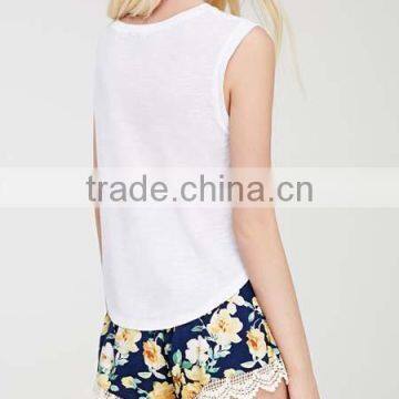 Casual Bamboo Texture Rendering Vest T-shirt Casual Top Wholesale Women Tops Girls Top photo-2