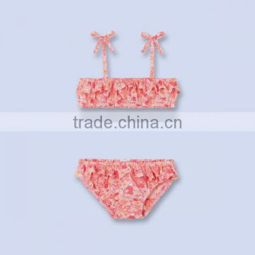 2015 new design wholesale cute young girl bikini kids swimwear