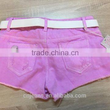 GZY Hot Sale Women Summer High Waist Hole Short Jeans Many Colors photo-2