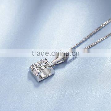 Simple Diamond White Gold Necklace photo-3