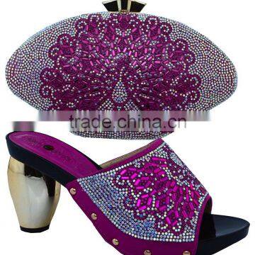 Good Quality African Shoes and Bag Set MG1061 Wedding Shoes Matching Bag 2016 photo-4