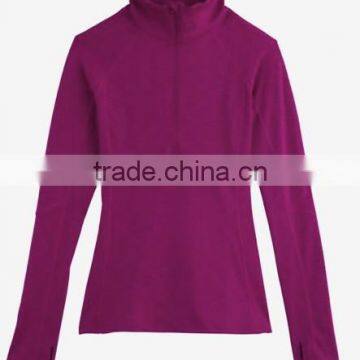 Lightweight 4-way Stretch Superior Stretch Sporty Jacket OEM Ladies Golf Jumper With Thumb Hole
