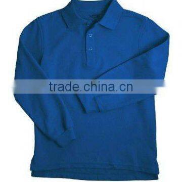 Long Sleeve Uniform Children Garment With T/C Pique Fabric