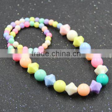 Zm35071a Korean Colorful Jewellery Children Statement Beads Necklace Set photo-5