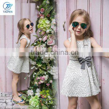 Latest Kids Sleeveless Princess Frock Designs Party Dresses Girls Summer Dress With A Bow photo-2
