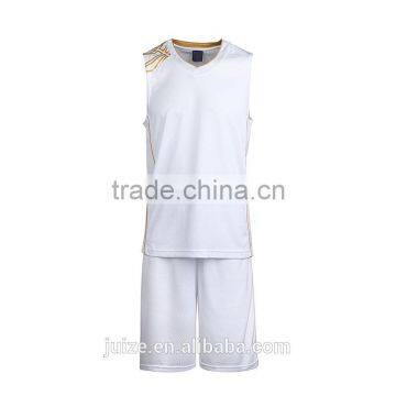 White wholesale blank basketball jerseys suits