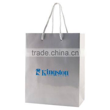 Color Gloss Laminated Eurotote Shopping Bag - Features Cardboard Bottom, Dimensions Are 8" x 4" x 10" and Comes With Your Logo. photo-2