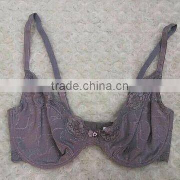 Solid Color Fancy Sexy Fat Women Wholesale Plus Size Bras in High Quality photo-3