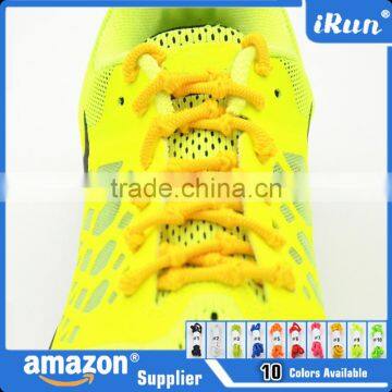 (MOQ:100 Pairs) 10 Colors~No Tie Elastic Laces With Knots~Running Shoe no Laces Elastic Lazy Laces For Sport Triathlon photo-2