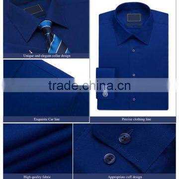 2016 New Model Shirts For Men Royal Blue Shirt