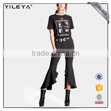 Ruffles fashion stain pants for lady