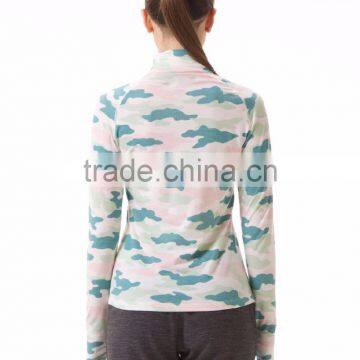 Womens Long Sleeve Casual Fitness Weae Zipper Jacket Sweatshirt Without Hood photo-4