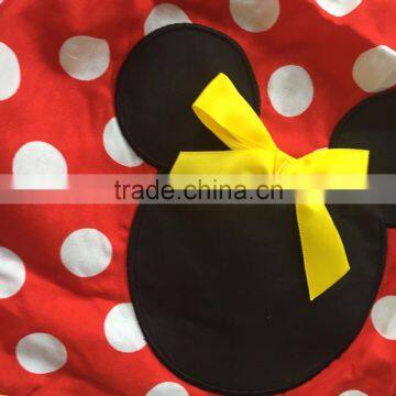 2016 New Summer Dress Girls Red Dot Minne Mouse Cute Party Dress Baby Kids Wear Clothes With Accessories Set photo-3