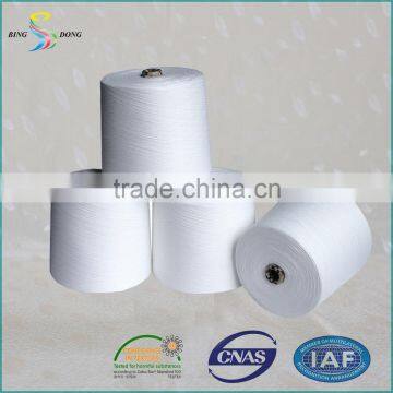 20s/6 20s/9 optical white 100% virgin polyester spun yarn