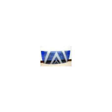 Safety Bent Laminated Curved Tempered Glass Blue For Skylight