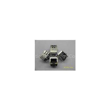 WIFI PCB RJ45 Modular Jack with magnetics , LEDs and EMI Fingers OEM 90 Degree