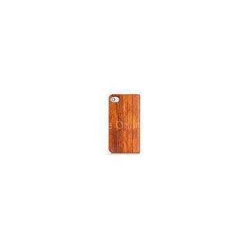 Handmade IPhone 4 / 4s Protector Case , Real Wood & Leather Folio Cases Black / White / Red
