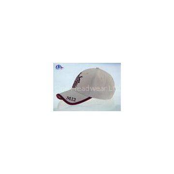 OEM 6 Panel Cotton Embroidery Baseball Cap With Binding Visor And Embroidery