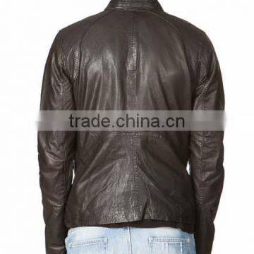 Bike Leather Jacket Hight Quality Sheep Skin Slim Fit photo-3