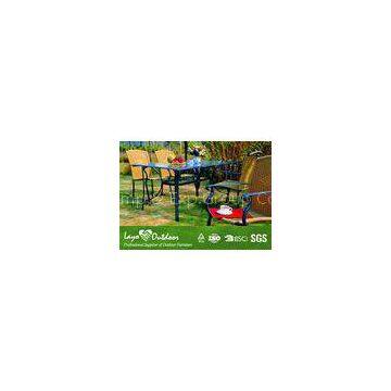 Long Lasting Cast Aluminum Patio Furniture Dining Sets 2 Year Warrantee