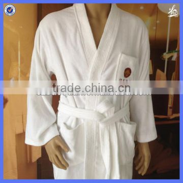 Plus size velour 100% cotton bathrobe for hotel