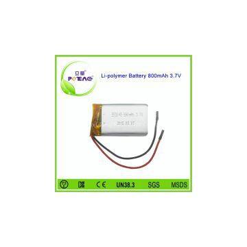 3.7v li-polymer 800mah rechargeable battery