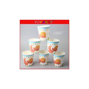 9 OZ Chevron Striped fish Paper Cups, Party Supplies Drinking Paper Cups