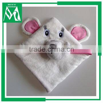 70% bamboo 30% cotton swaddle blanket,pink elephant hood bath towel