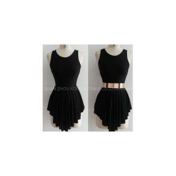 BLACK ROUND NECK DRESS