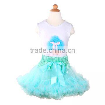 2016 yawoo white sleeveless top and boutique tulle tutu pettiskirt set toddler boutique outfits