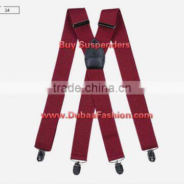 1.5" Wide Solid Color Mens Suspender X Type Undergarment Suspender Brace Casual Business