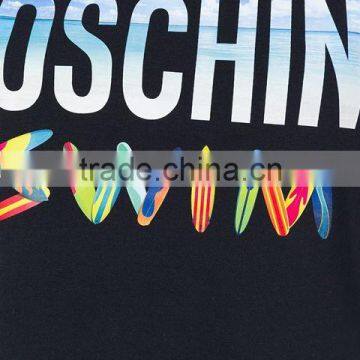 Custom Short Sleeve Cotton Black Printed T-Shirts For Women,Top Quality Silk Printing Womens Black T-Shirts Clothes photo-6